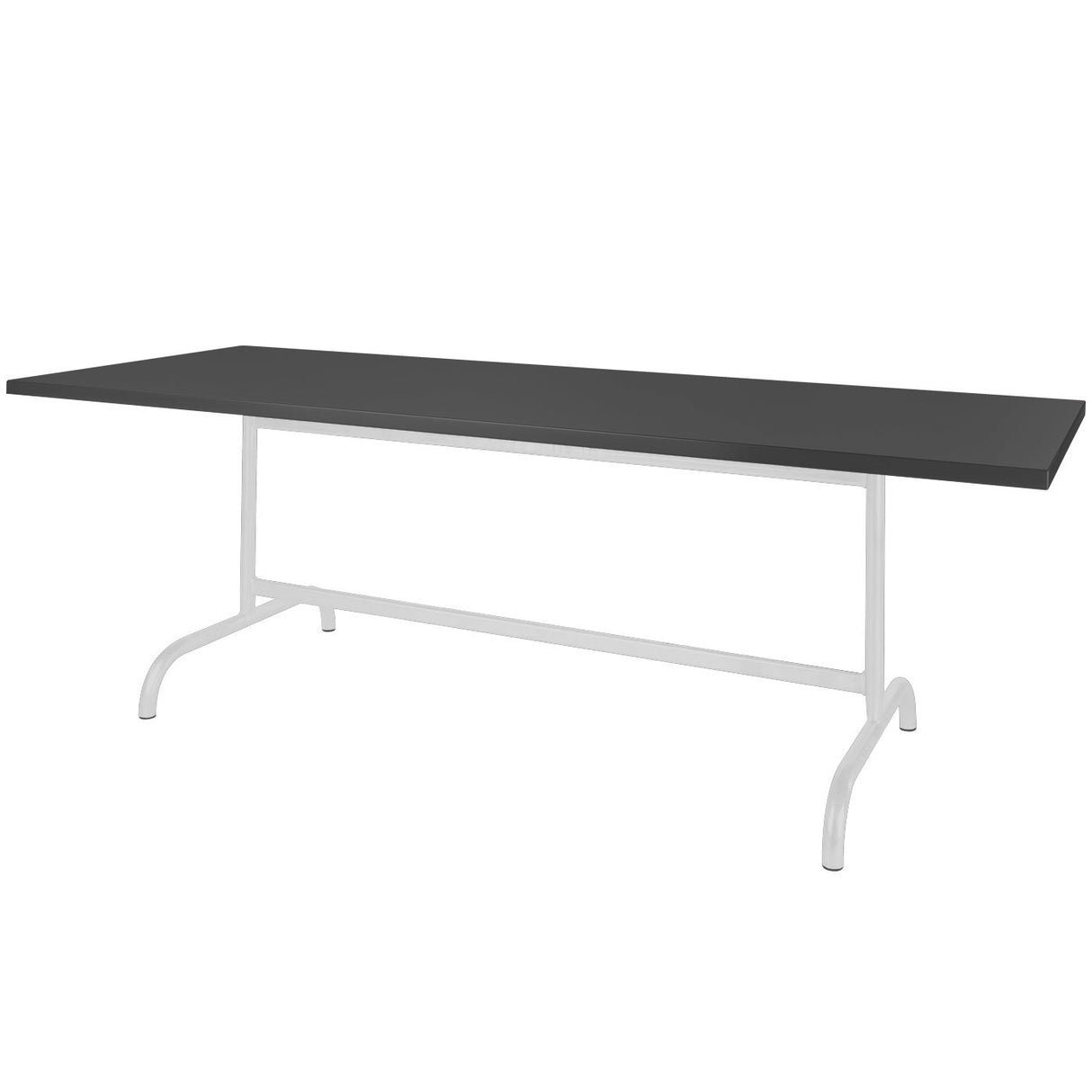 Schaffner Säntis Table repas rabattable 180x80cm Blanc 90 Anthracite 77