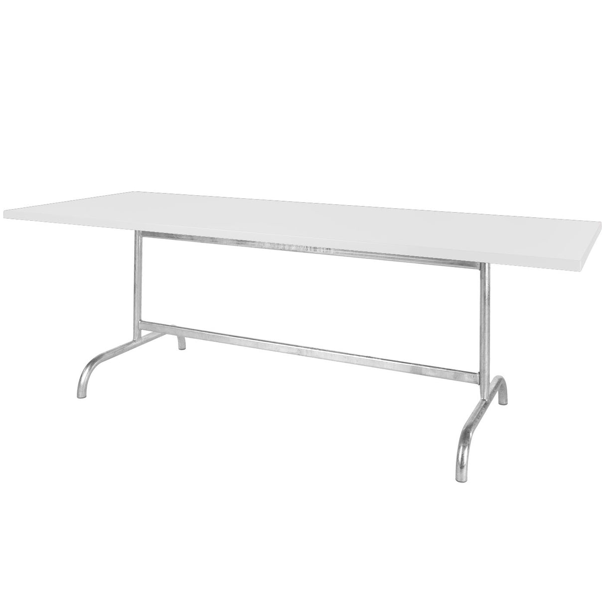 Schaffner Säntis Table repas rabattable 180x80cm Galvanisé à chaud 02 Blanc 90