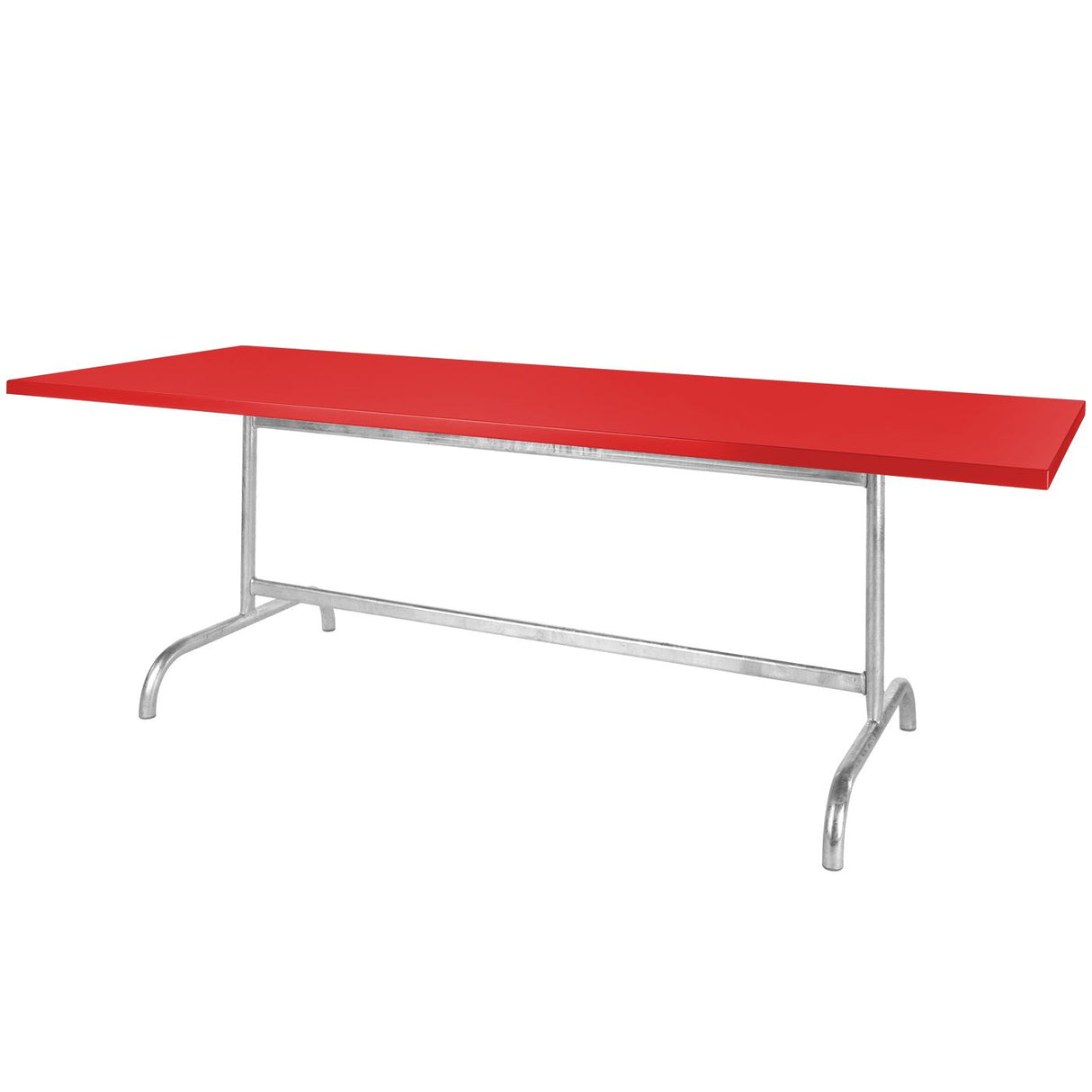 Schaffner Säntis Table repas rabattable 180x90cm Galvanisé à chaud 02 Rouge 30