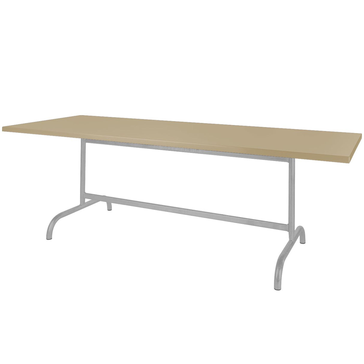 Schaffner Säntis Table repas rabattable 180x90cm Gris Argent 78 Marron Pastel 83