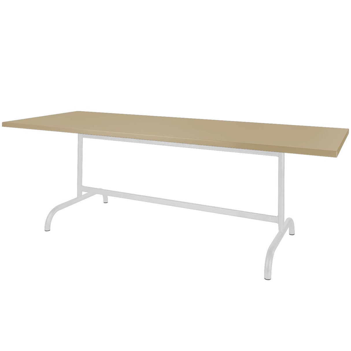 Schaffner Säntis Table repas rabattable 240x80cm Blanc 90 Marron Pastel 83