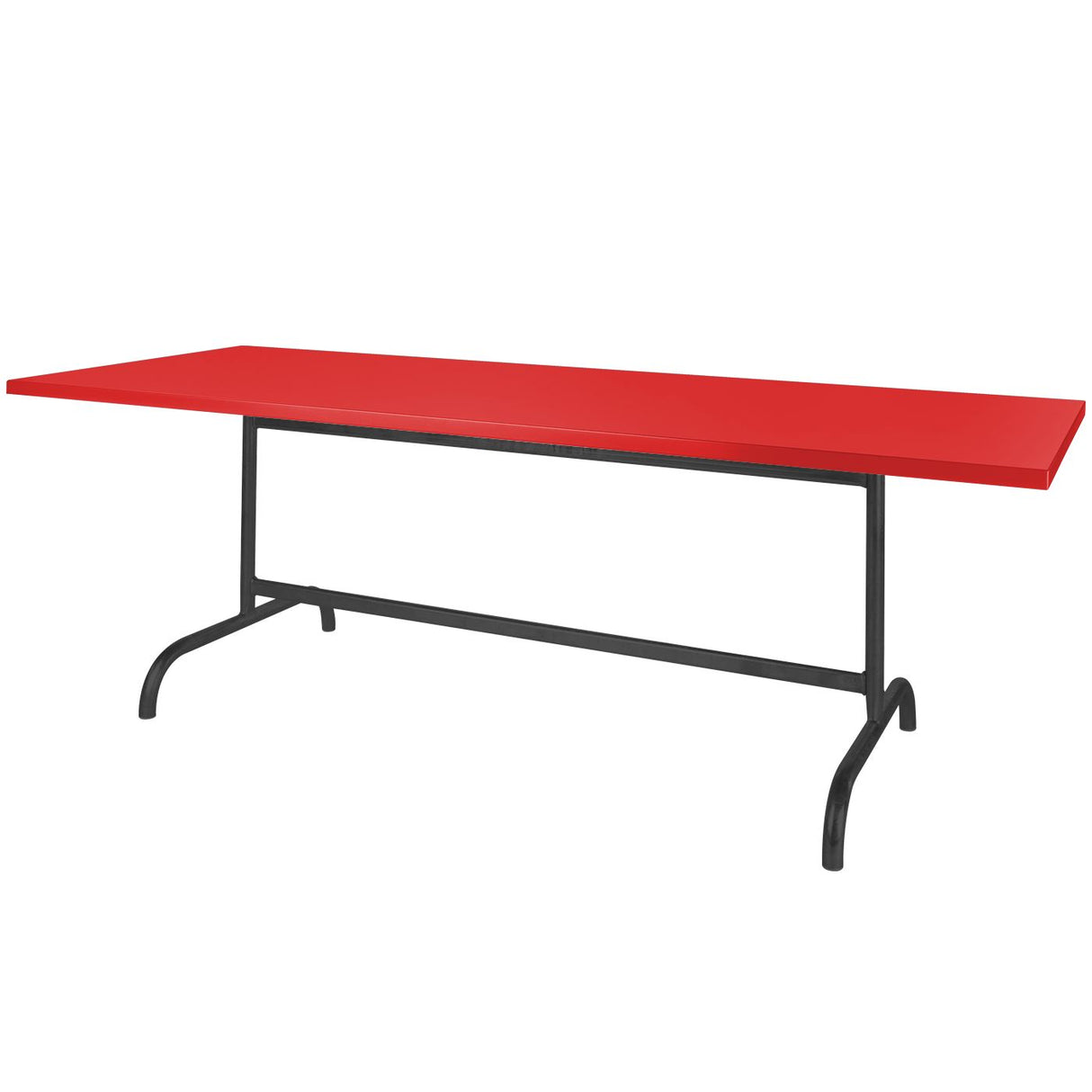 Schaffner Säntis Table repas rabattable 240x80cm Noir 91 Rouge 30