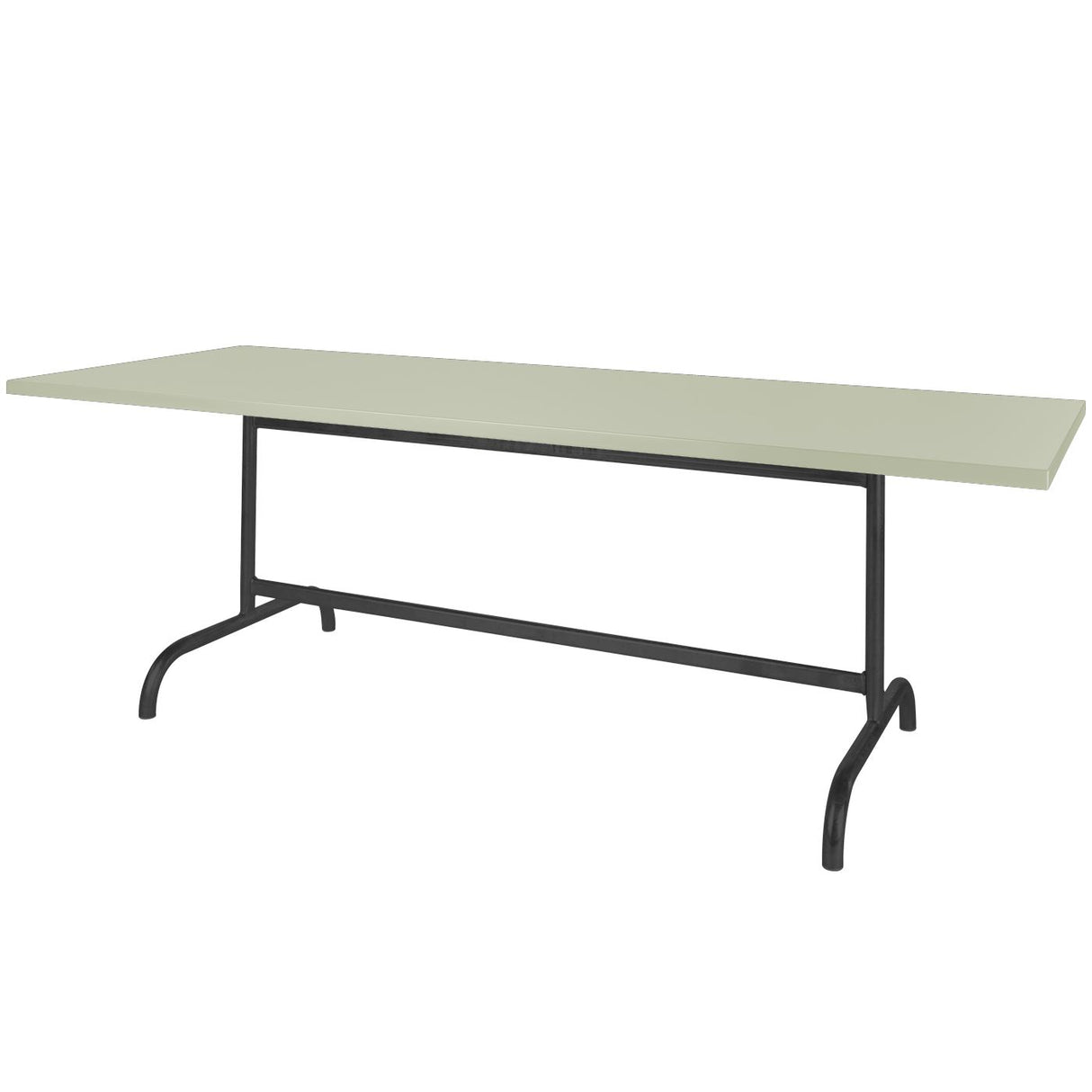Schaffner Säntis Table repas rabattable 240x80cm Noir 91 Vert Pastel 64