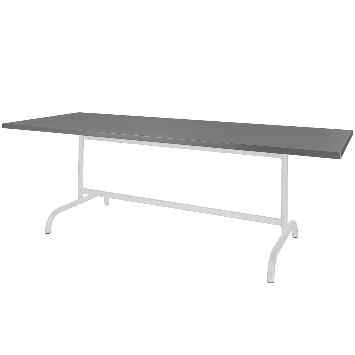 Schaffner Säntis Table repas rabattable 240x90cm Blanc 90 Graphite 73