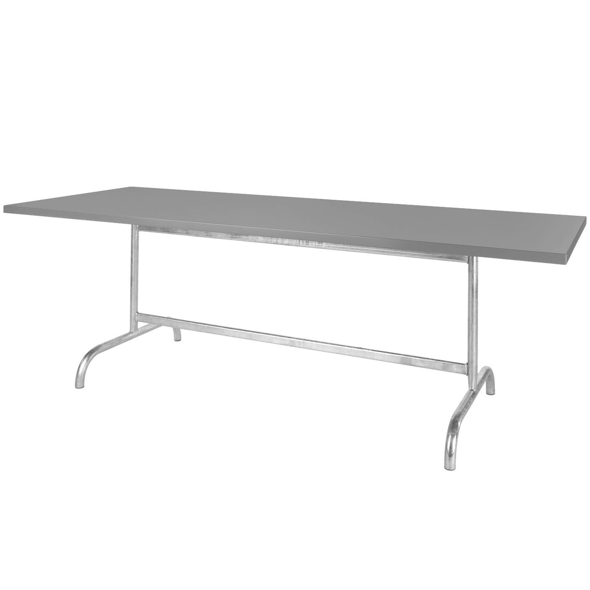 Schaffner Säntis Table repas rabattable 240x90cm Galvanisé à chaud 02 Gris Argent 78