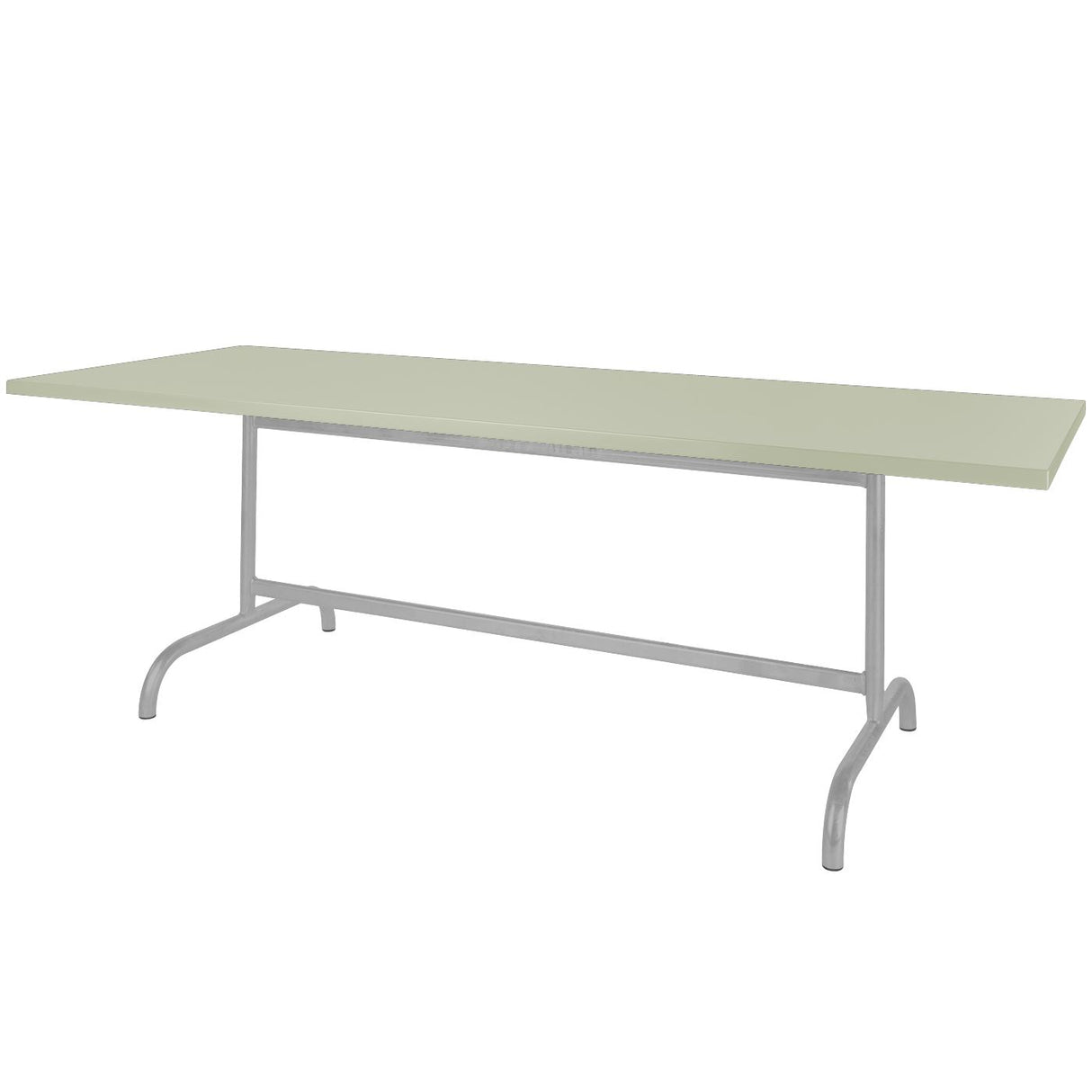 Schaffner Säntis Table repas rabattable 240x90cm Gris Argent 78 Vert Pastel 64
