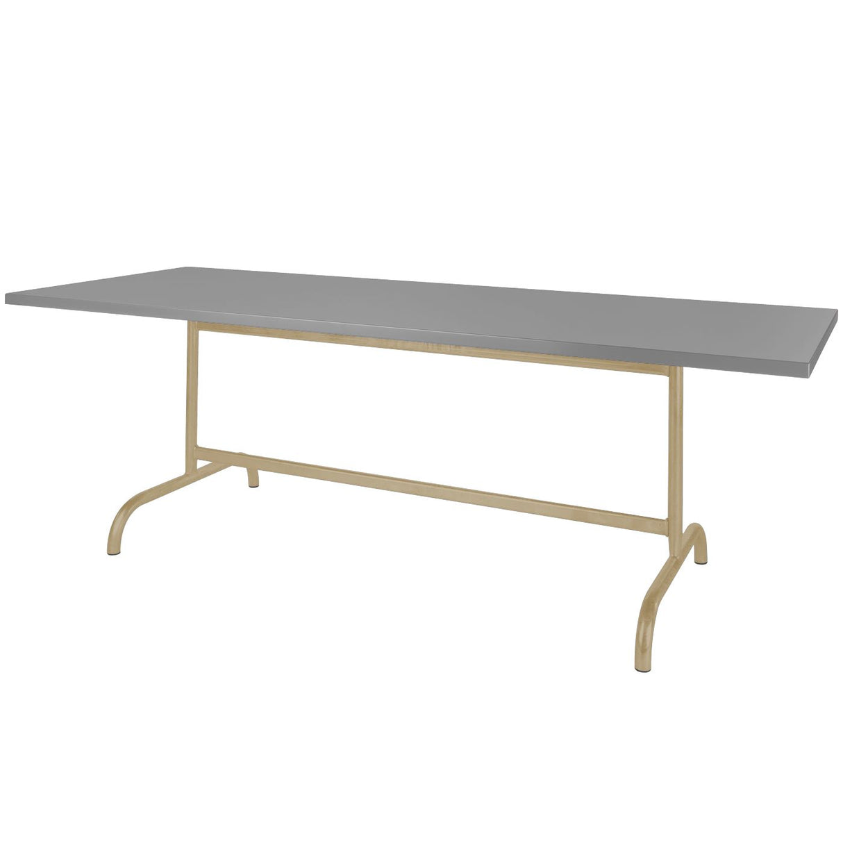 Schaffner Säntis Table repas rabattable 240x90cm Marron Pastel 83 Gris Argent 78