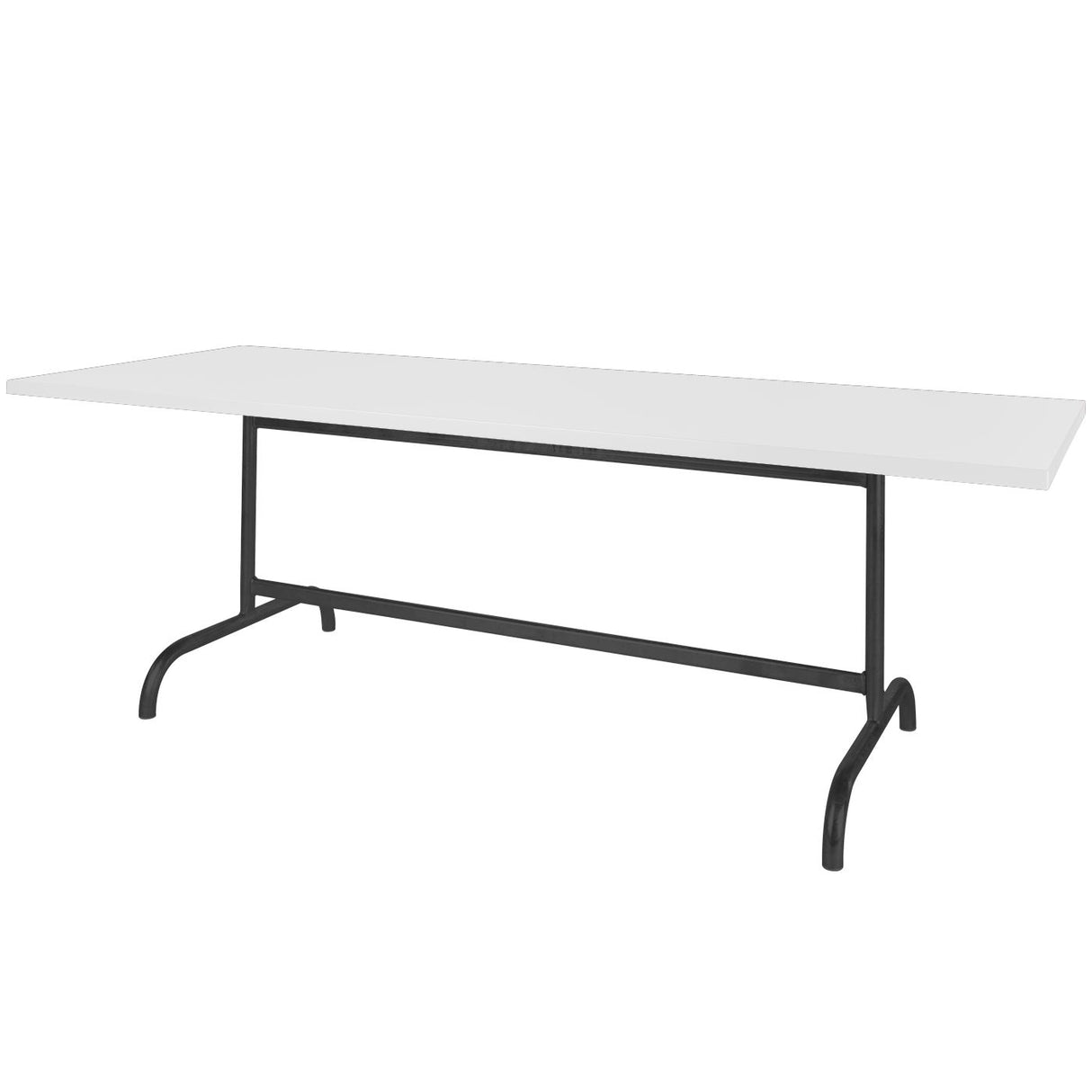 Schaffner Säntis Table repas rabattable 240x90cm Noir 91 Blanc 90