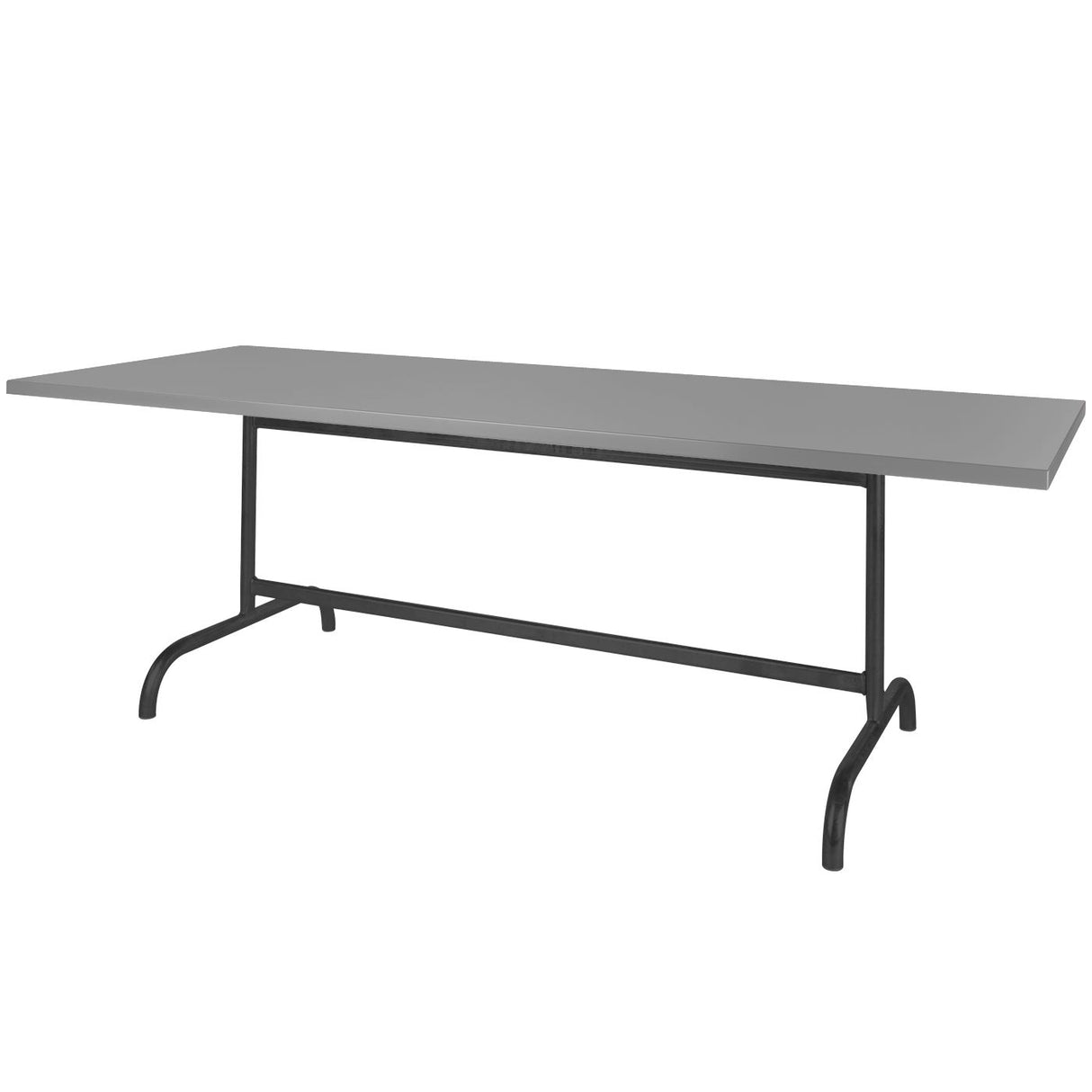 Schaffner Säntis Table repas rabattable 240x90cm Noir 91 Gris Argent 78