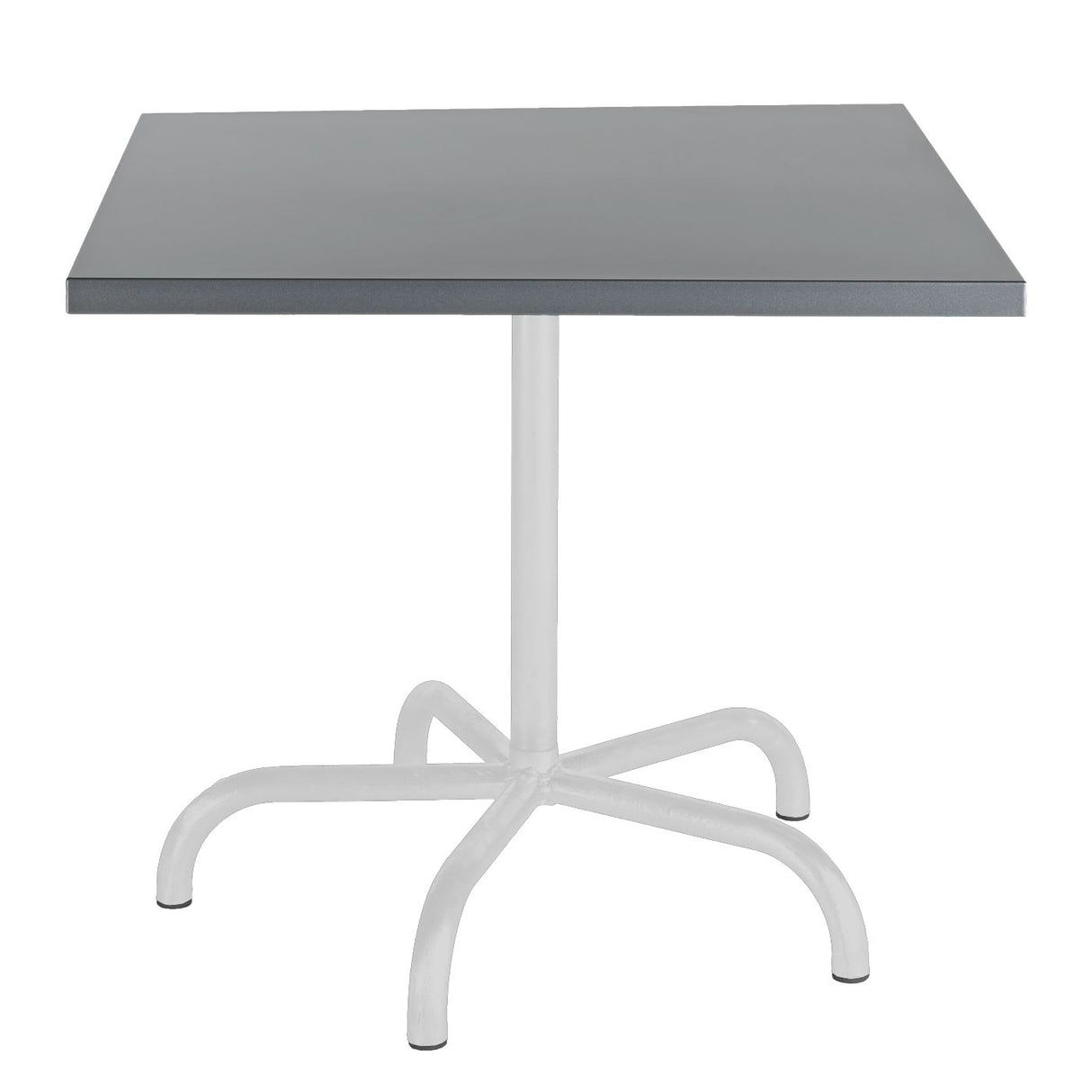 Schaffner Säntis Table repas rabattable 80x80cm Blanc 90 Gris Argent 78