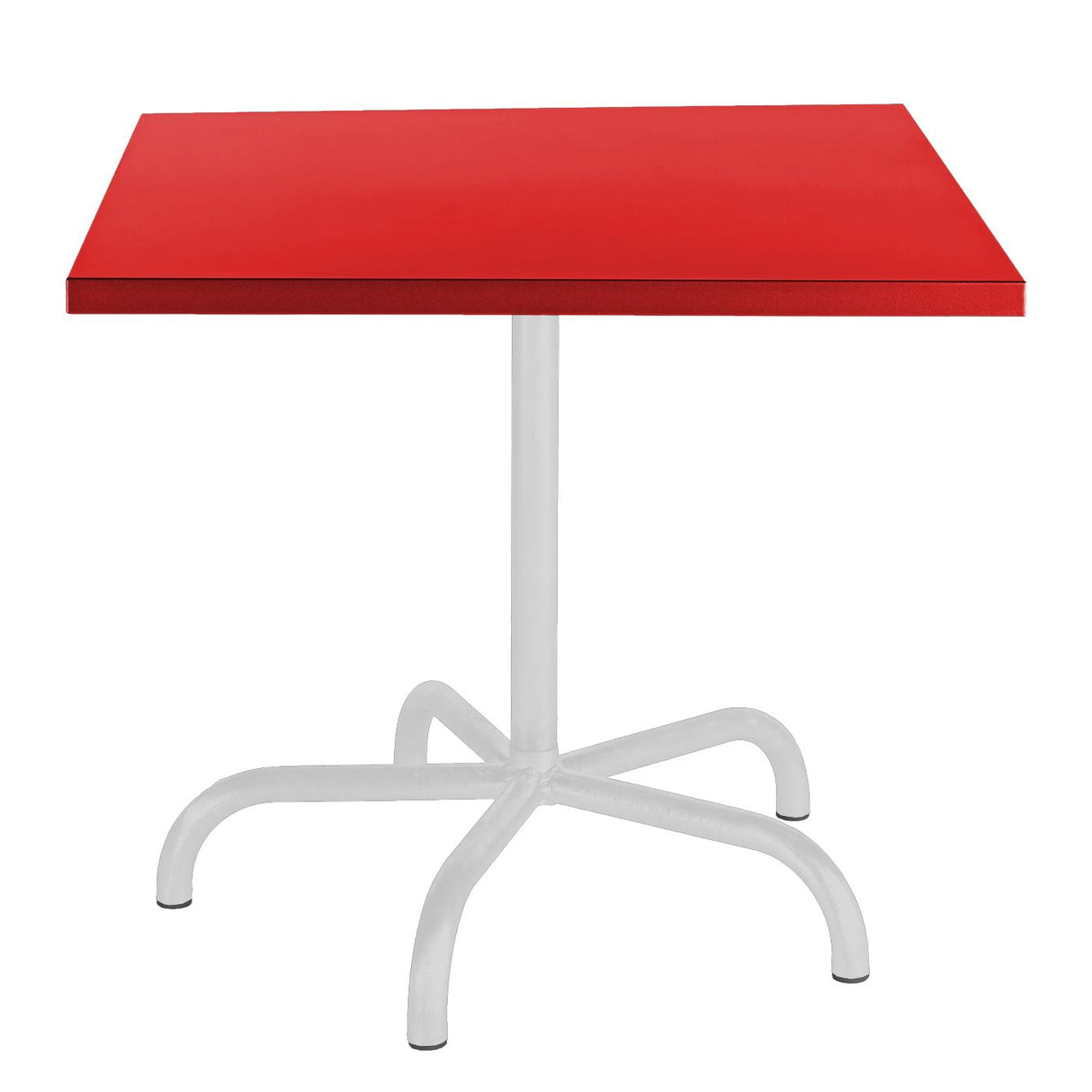 Schaffner Säntis Table repas rabattable 80x80cm Blanc 90 Rouge 30