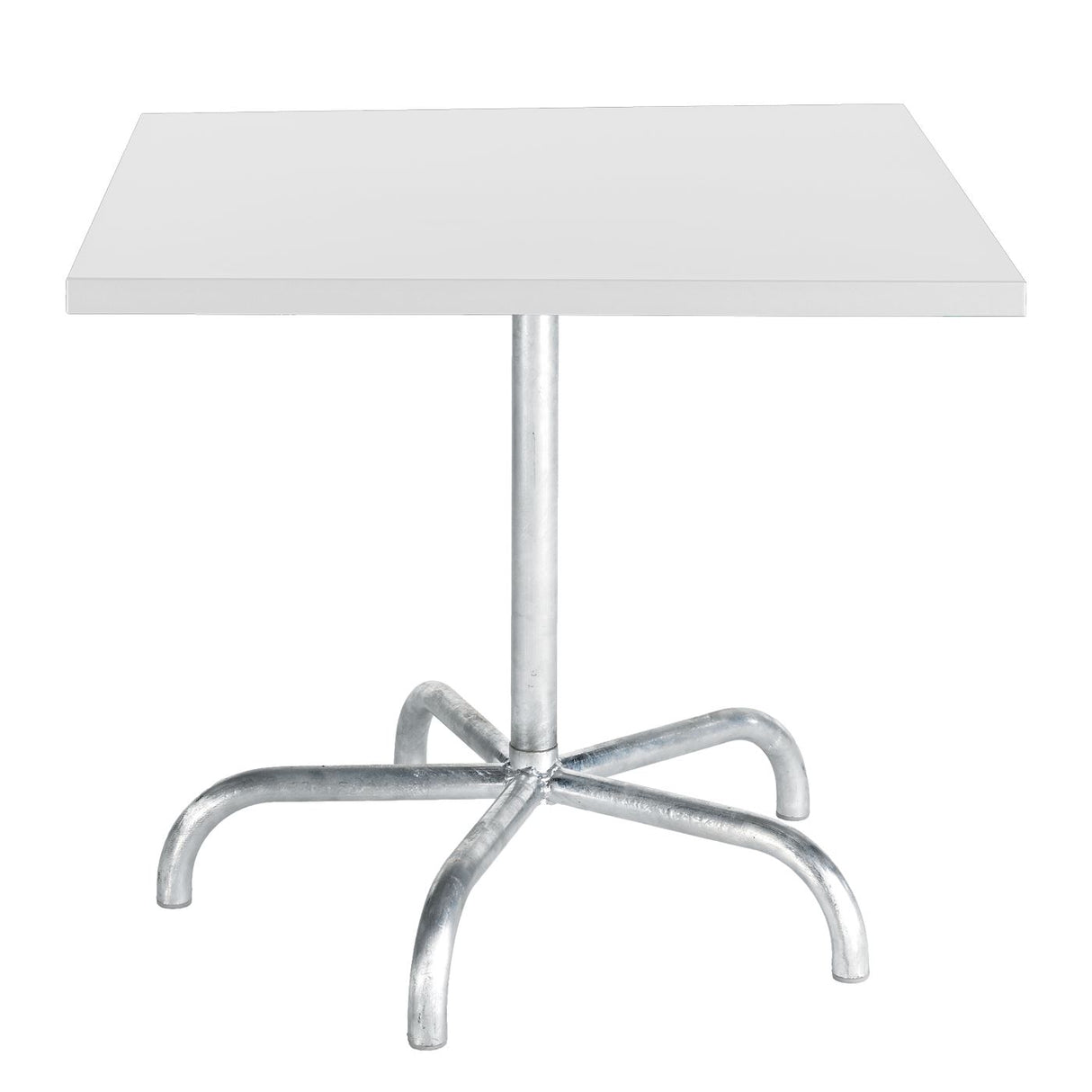 Schaffner Säntis Table repas rabattable 80x80cm Galvanisé à chaud 02 Blanc 90