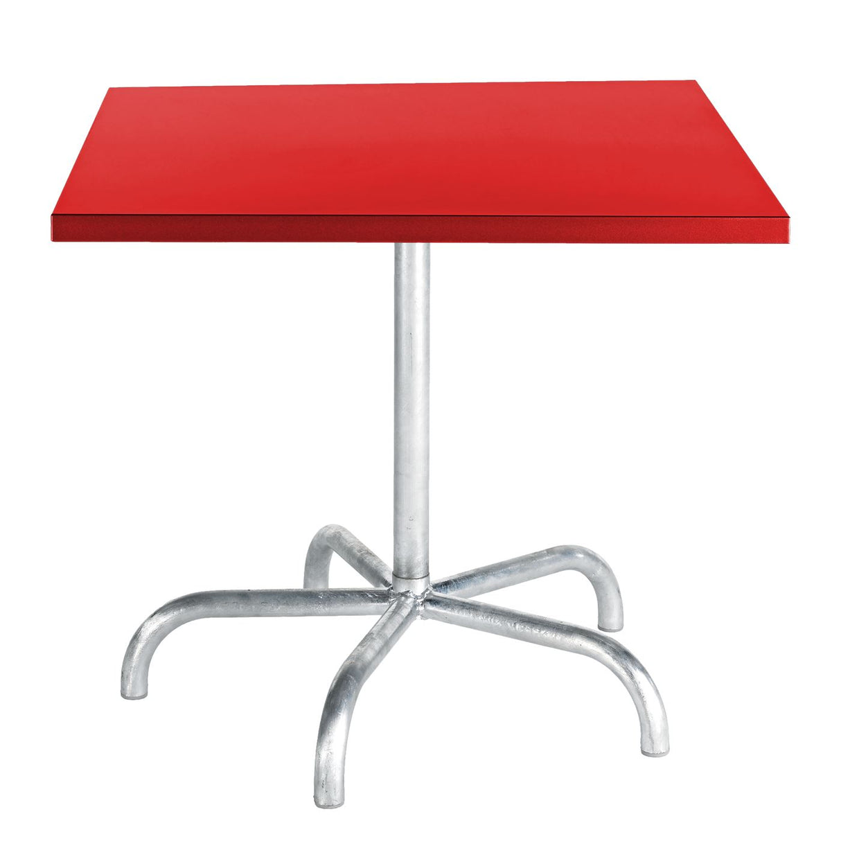 Schaffner Säntis Table repas rabattable 80x80cm Galvanisé à chaud 02 Rouge 30