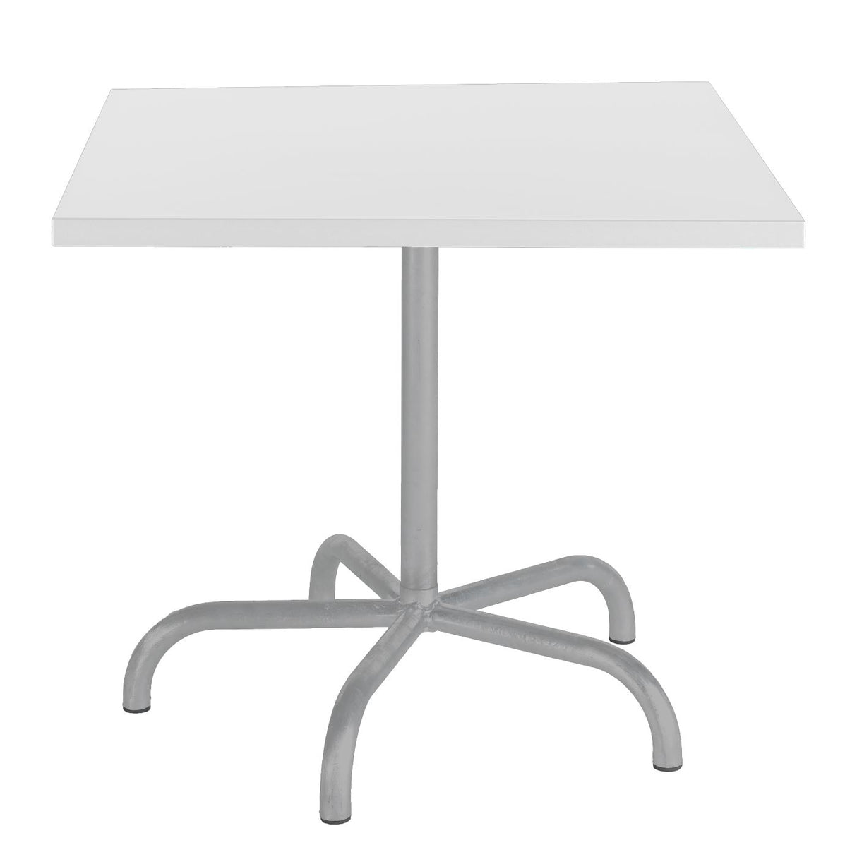 Schaffner Säntis Table repas rabattable 80x80cm Gris Argent 78 Blanc 90