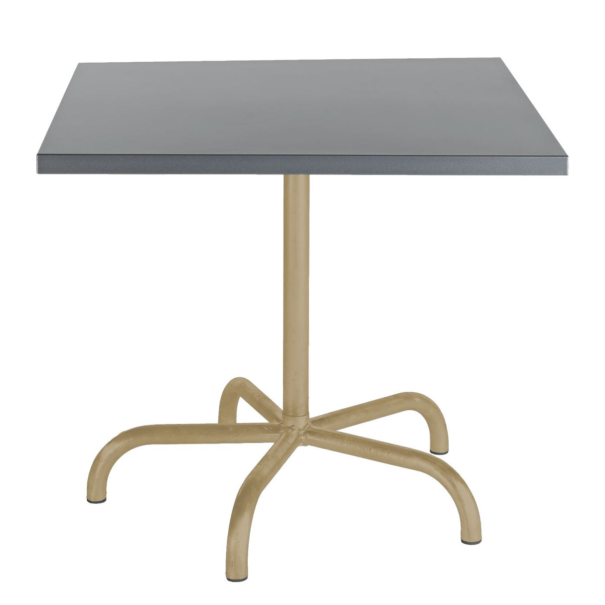 Schaffner Säntis Table repas rabattable 80x80cm Marron Pastel 83 Gris Argent 78