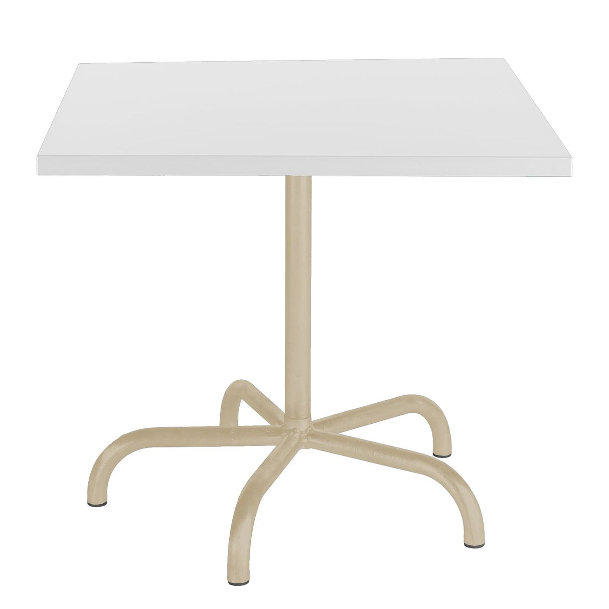 Schaffner Säntis Table repas rabattable 80x80cm Sable Pastel 15 Blanc 90