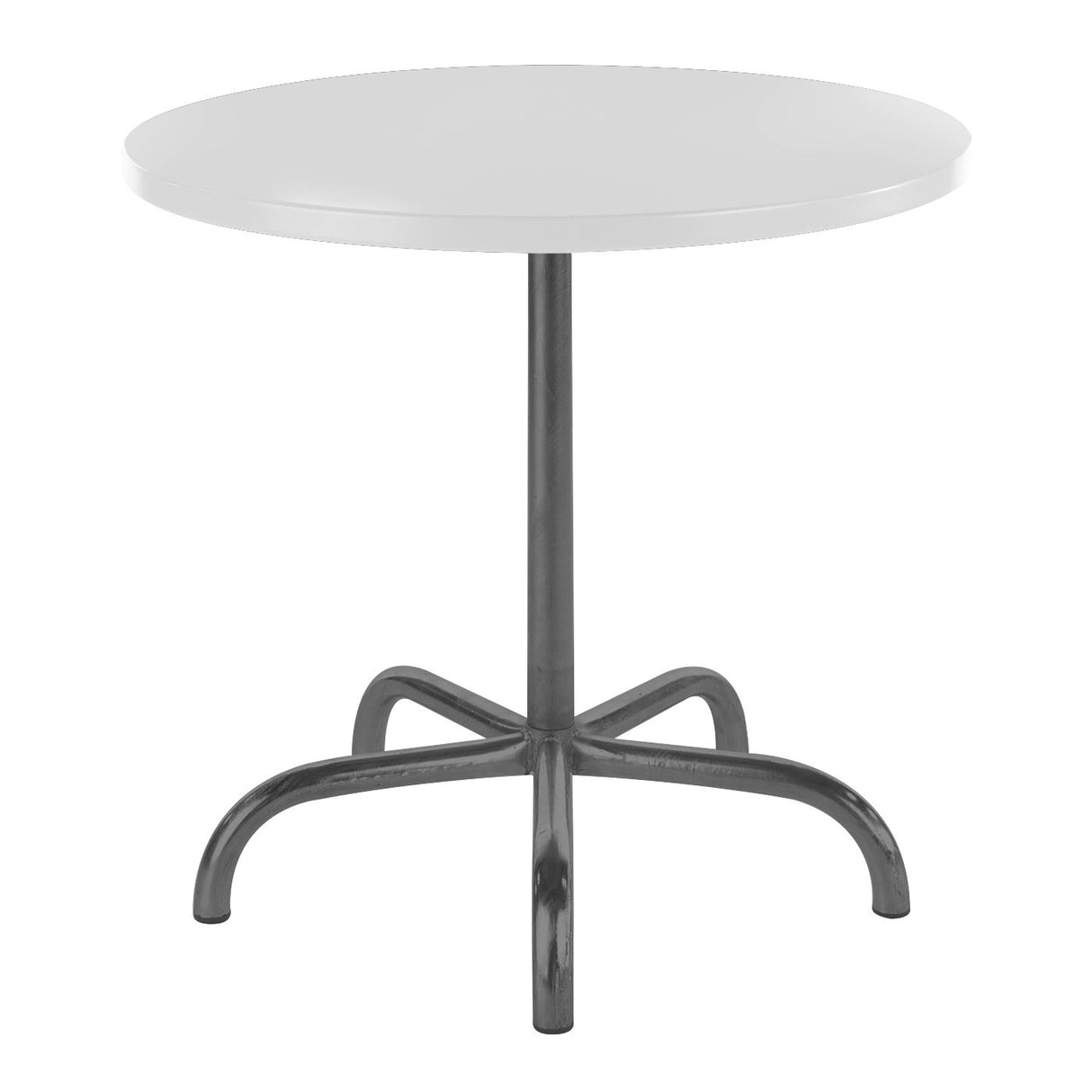 Schaffner Säntis Table repas rabattable ronde Ø80cm Anthracite 77 Blanc 90