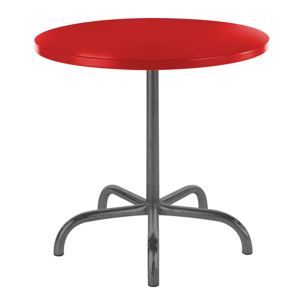 Schaffner Säntis Table repas rabattable ronde Ø80cm Anthracite 77 Rouge 30
