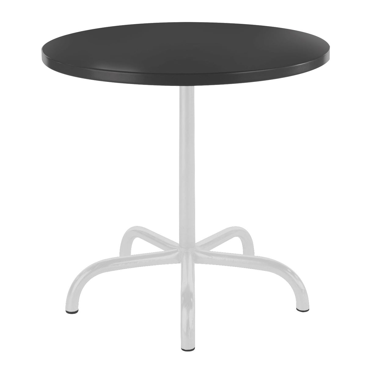 Schaffner Säntis Table repas rabattable ronde Ø80cm Blanc 90 Anthracite 77