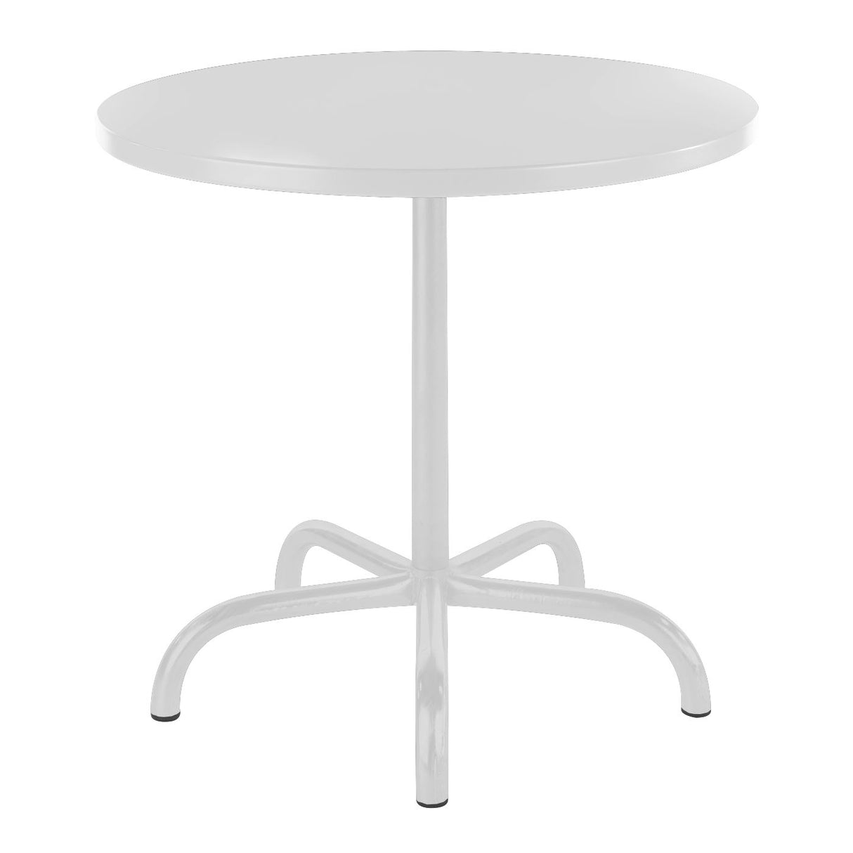 Schaffner Säntis Table repas rabattable ronde Ø80cm Blanc 90 Blanc 90