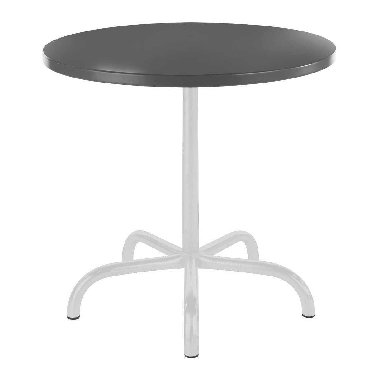 Schaffner Säntis Table repas rabattable ronde Ø80cm Blanc 90 Graphite 73