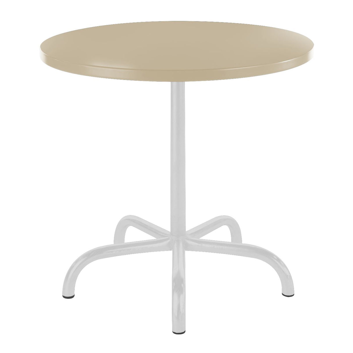 Schaffner Säntis Table repas rabattable ronde Ø80cm Blanc 90 Sable Pastel 15