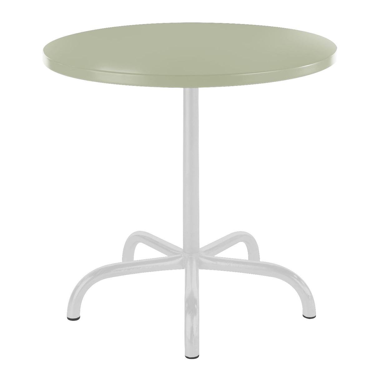Schaffner Säntis Table repas rabattable ronde Ø80cm Blanc 90 Vert Pastel 64