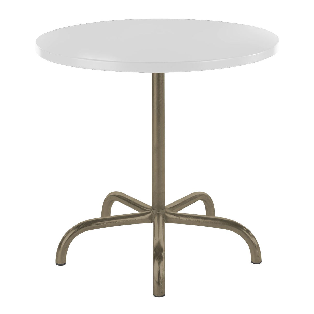 Schaffner Säntis Table repas rabattable ronde Ø80cm Champagne 85 Blanc 90