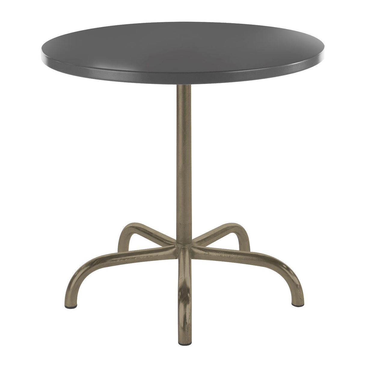Schaffner Säntis Table repas rabattable ronde Ø80cm Champagne 85 Graphite 73