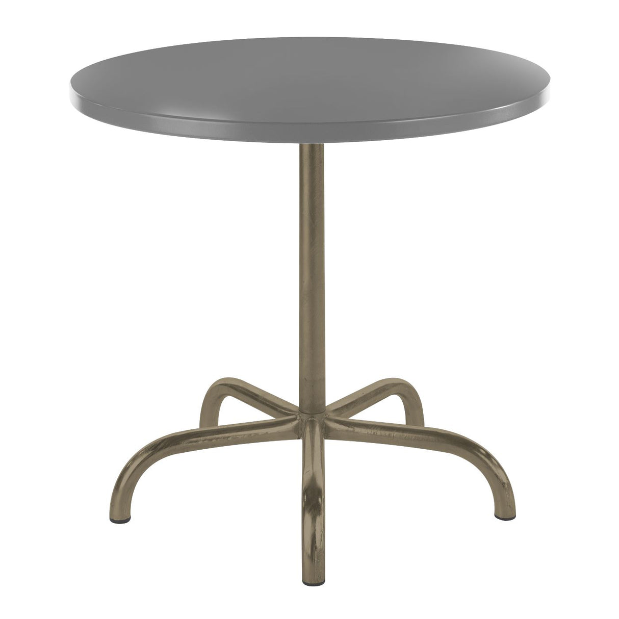 Schaffner Säntis Table repas rabattable ronde Ø80cm Champagne 85 Gris Argent 78