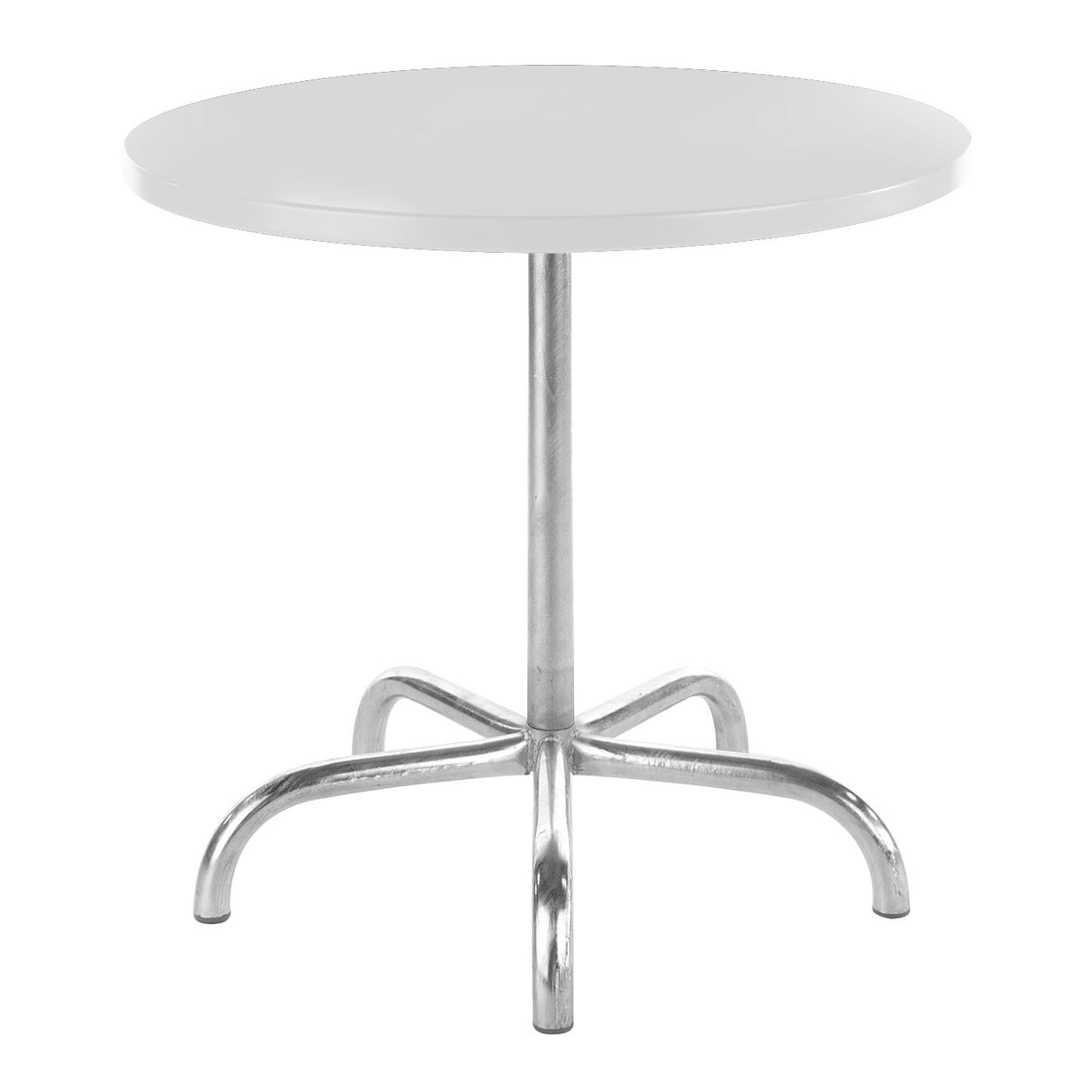 Schaffner Säntis Table repas rabattable ronde Ø80cm Galvanisé à chaud 02 Blanc 90