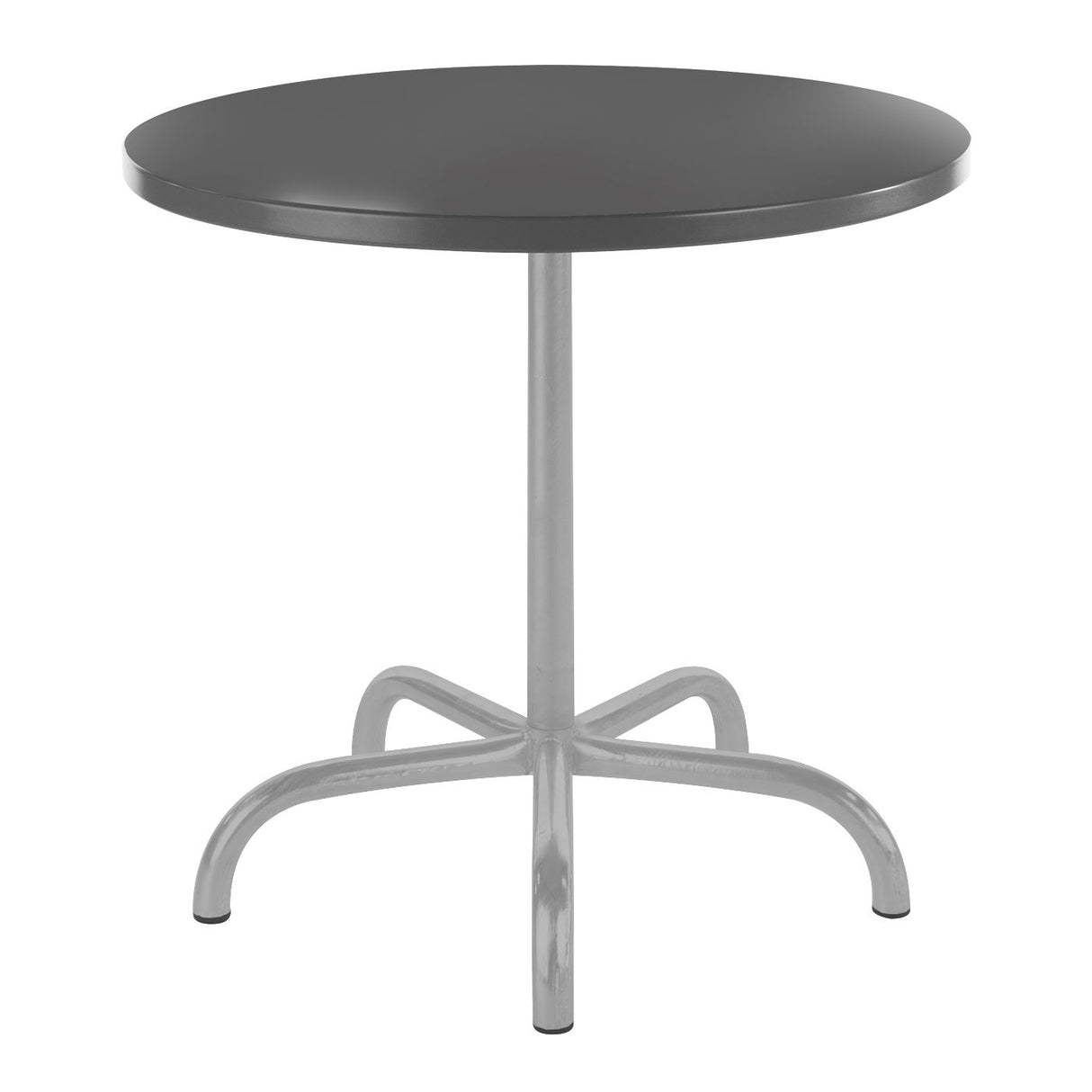 Schaffner Säntis Table repas rabattable ronde Ø80cm Gris Argent 78 Graphite 73
