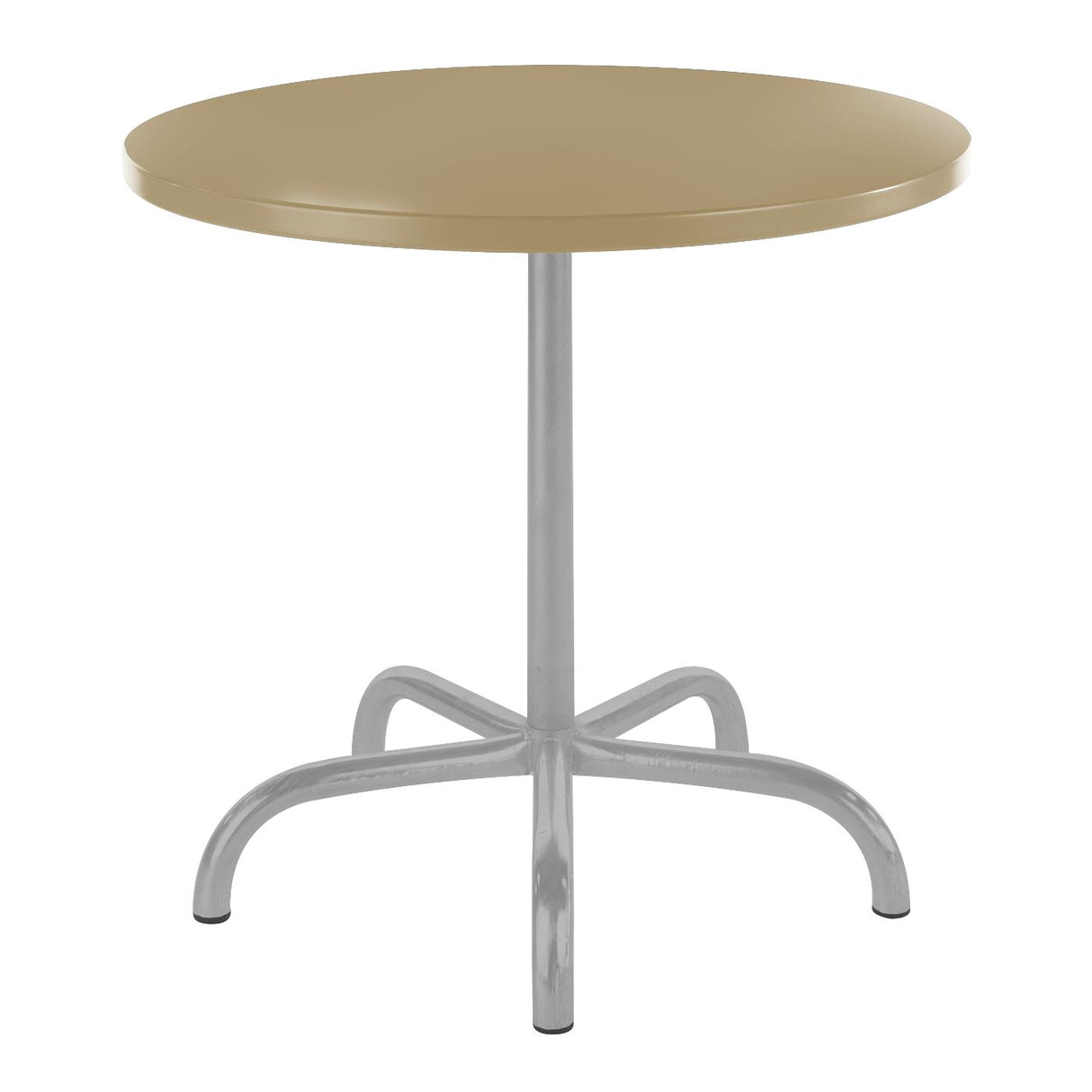 Schaffner Säntis Table repas rabattable ronde Ø80cm Gris Argent 78 Marron Pastel 83