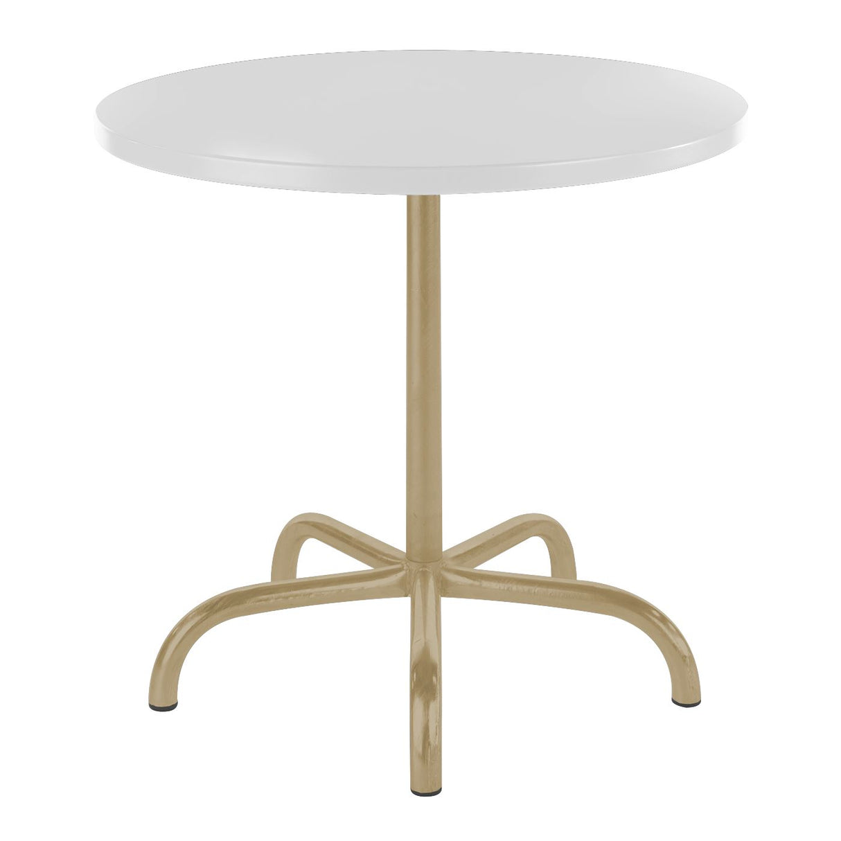Schaffner Säntis Table repas rabattable ronde Ø80cm Marron Pastel 83 Blanc 90