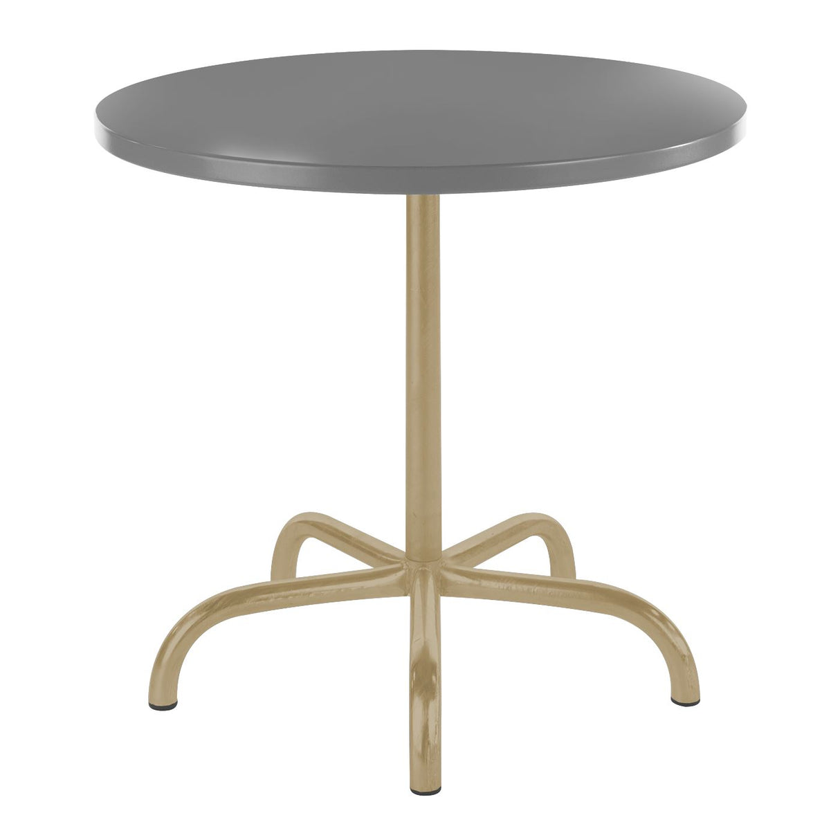 Schaffner Säntis Table repas rabattable ronde Ø80cm Marron Pastel 83 Gris Argent 78