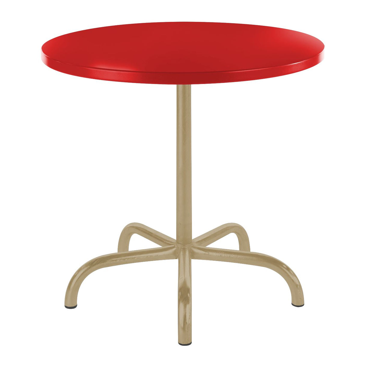 Schaffner Säntis Table repas rabattable ronde Ø80cm Marron Pastel 83 Rouge 30