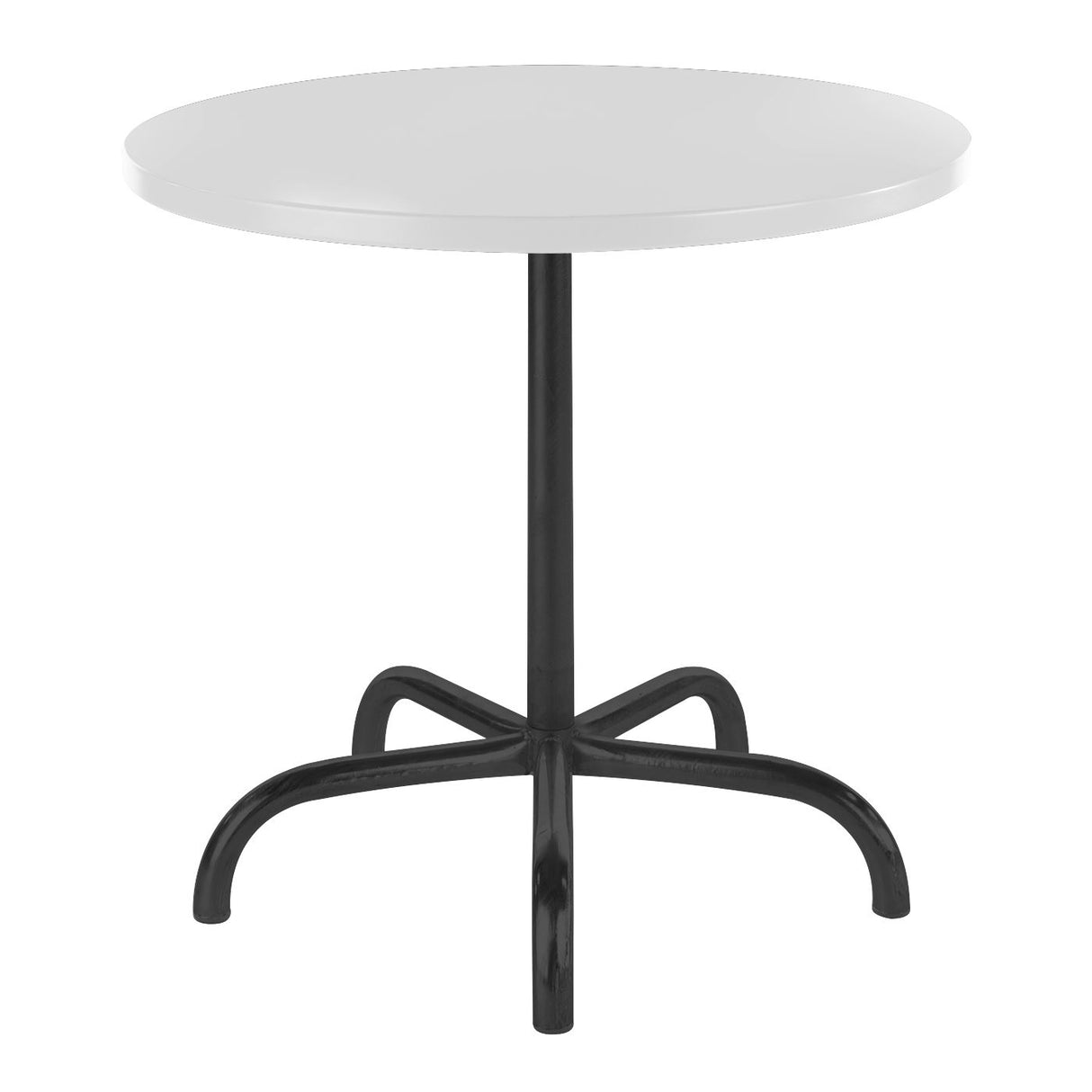 Schaffner Säntis Table repas rabattable ronde Ø80cm Noir 91 Blanc 90