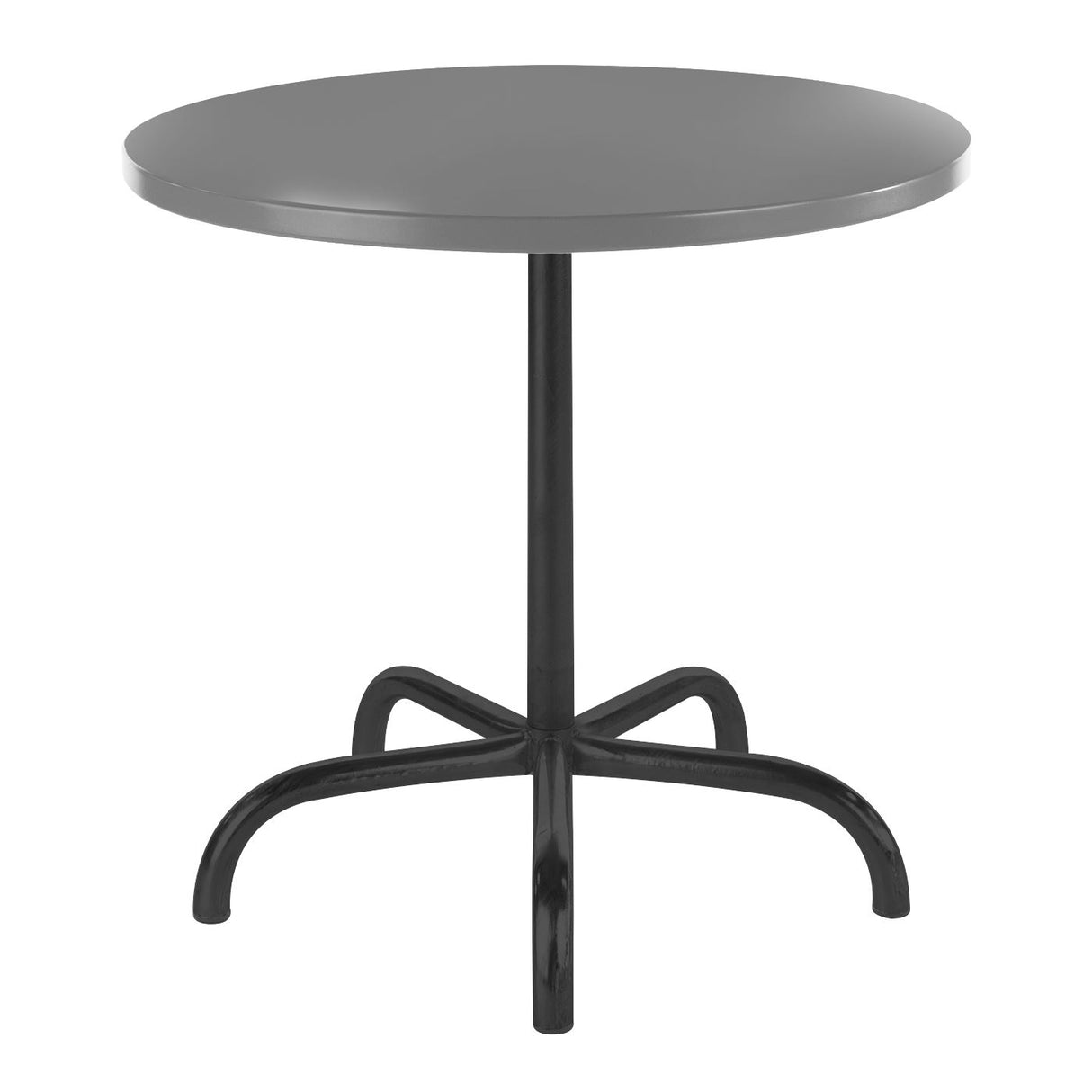 Schaffner Säntis Table repas rabattable ronde Ø80cm Noir 91 Gris Argent 78