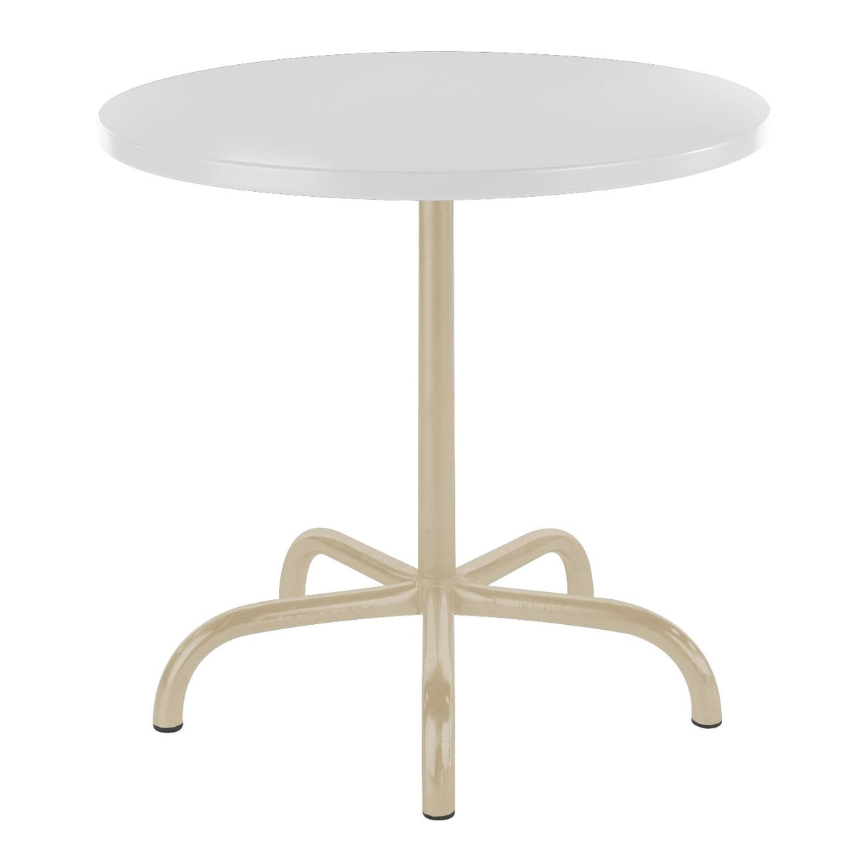 Schaffner Säntis Table repas rabattable ronde Ø80cm Sable Pastel 15 Blanc 90