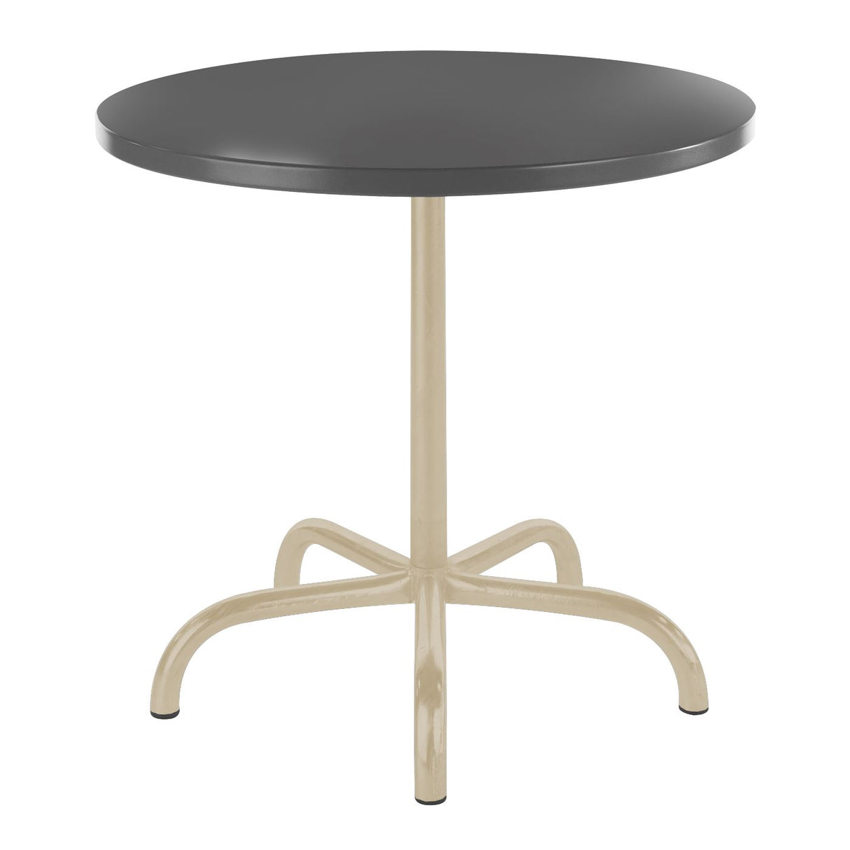 Schaffner Säntis Table repas rabattable ronde Ø80cm Sable Pastel 15 Graphite 73