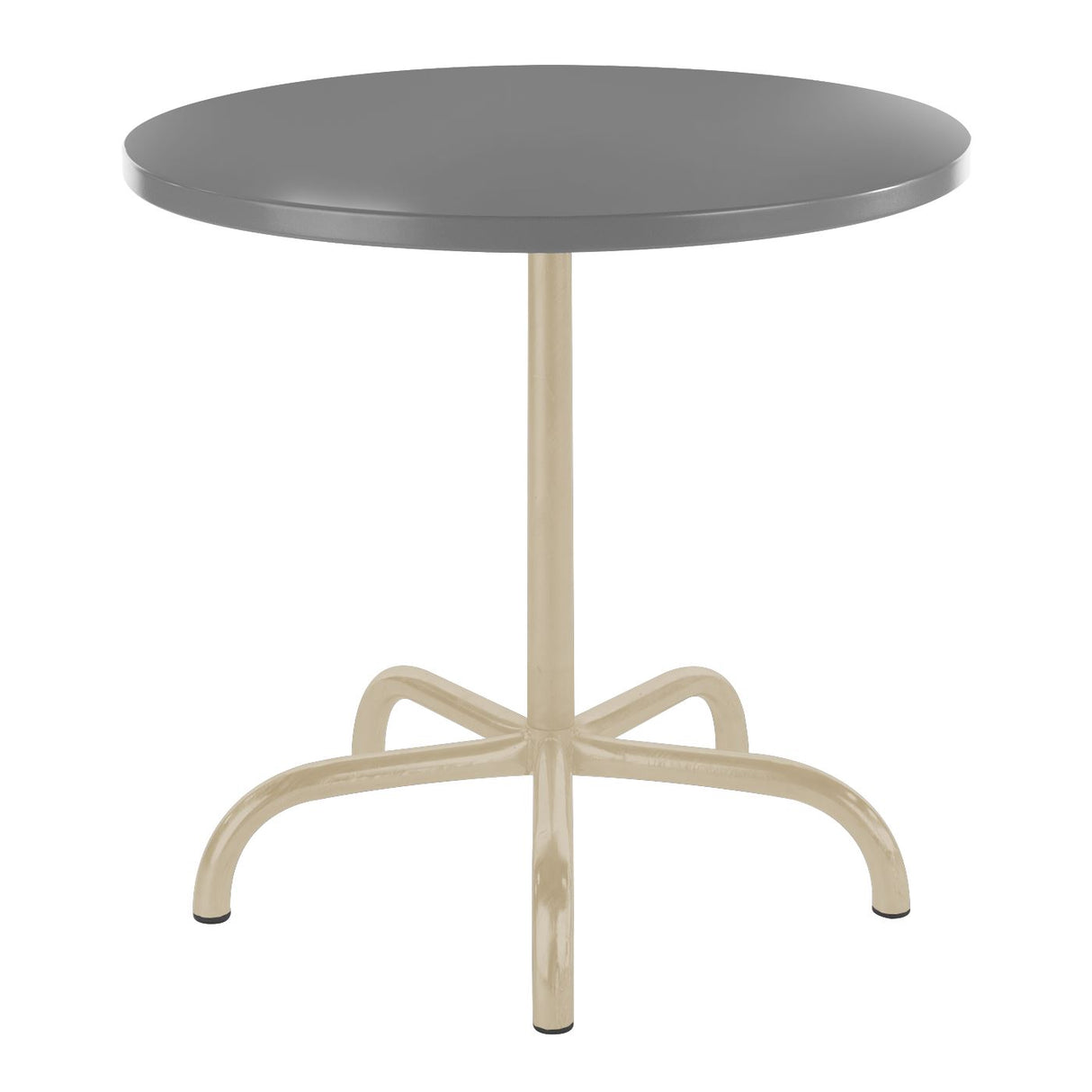 Schaffner Säntis Table repas rabattable ronde Ø80cm Sable Pastel 15 Gris Argent 78
