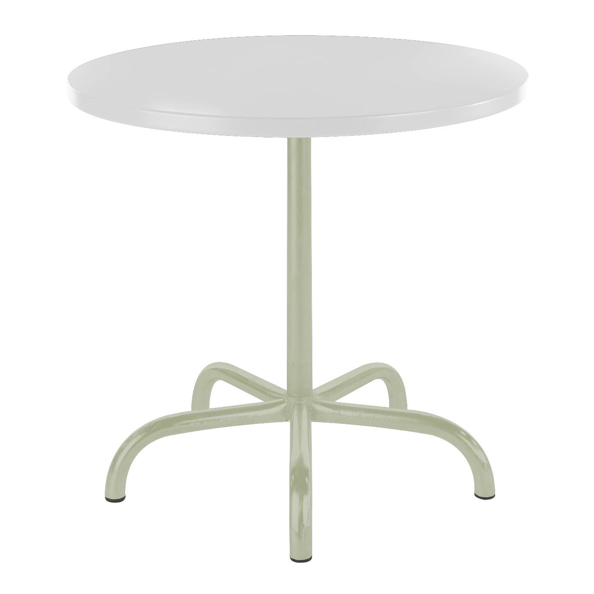 Schaffner Säntis Table repas rabattable ronde Ø80cm Vert Pastel 64 Blanc 90