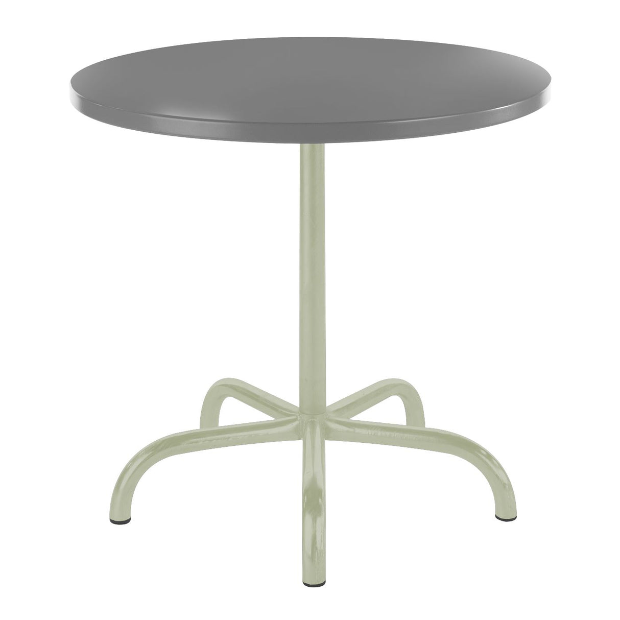 Schaffner Säntis Table repas rabattable ronde Ø80cm Vert Pastel 64 Gris Argent 78