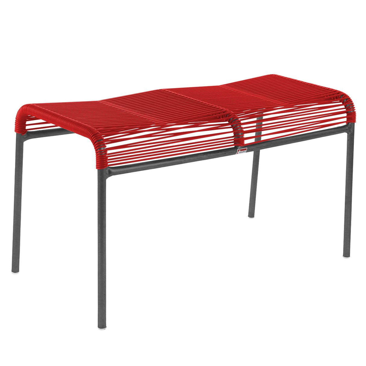 Schaffner Säntis tabouret 2 places Spaghetti Anthracite 77 Rouge 30