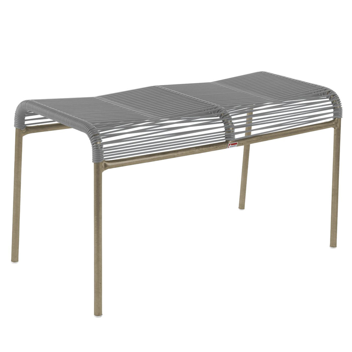 Schaffner Säntis tabouret 2 places Spaghetti Champagne 85 Gris Argent 78