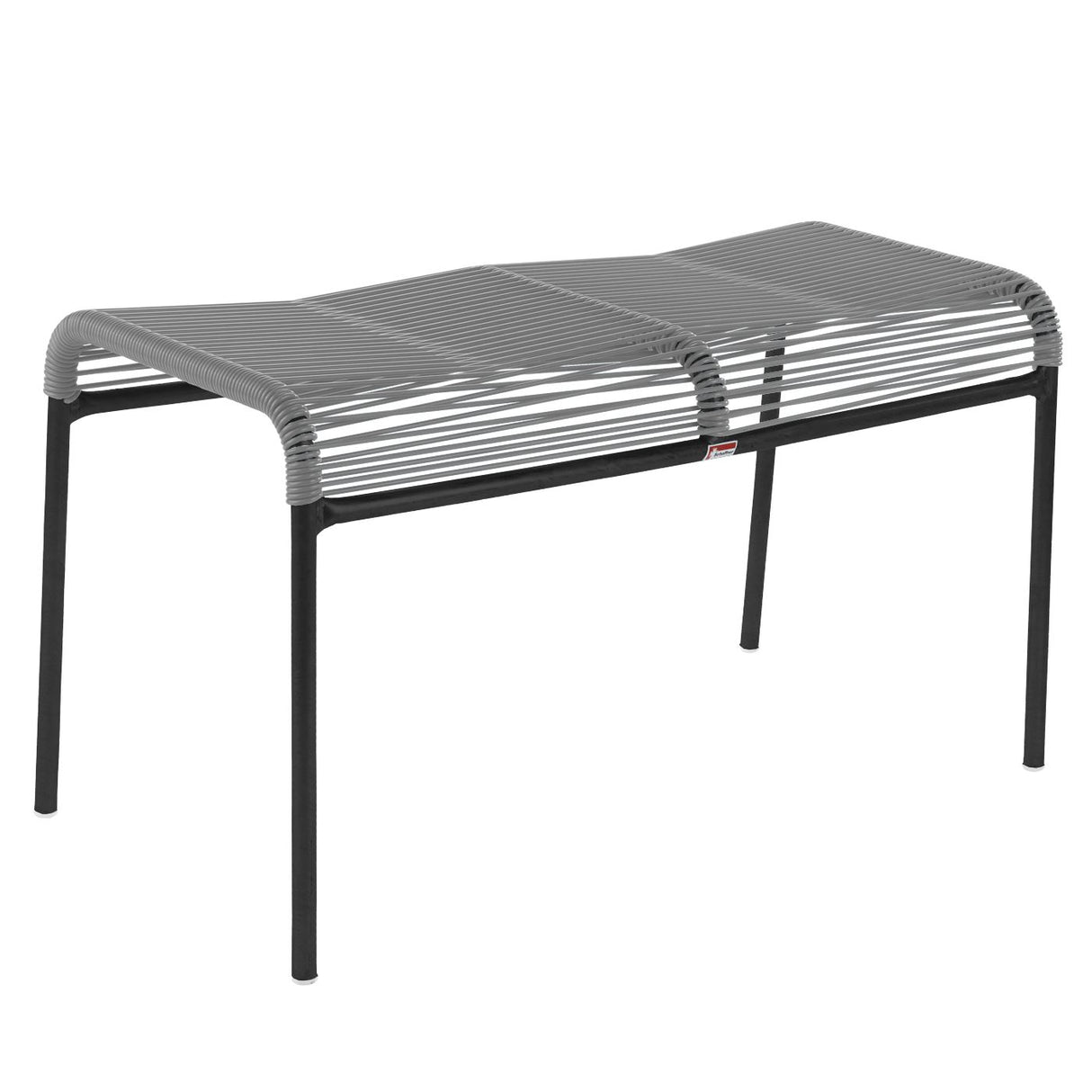 Schaffner Säntis tabouret 2 places Spaghetti Noir 91 Gris Argent 78