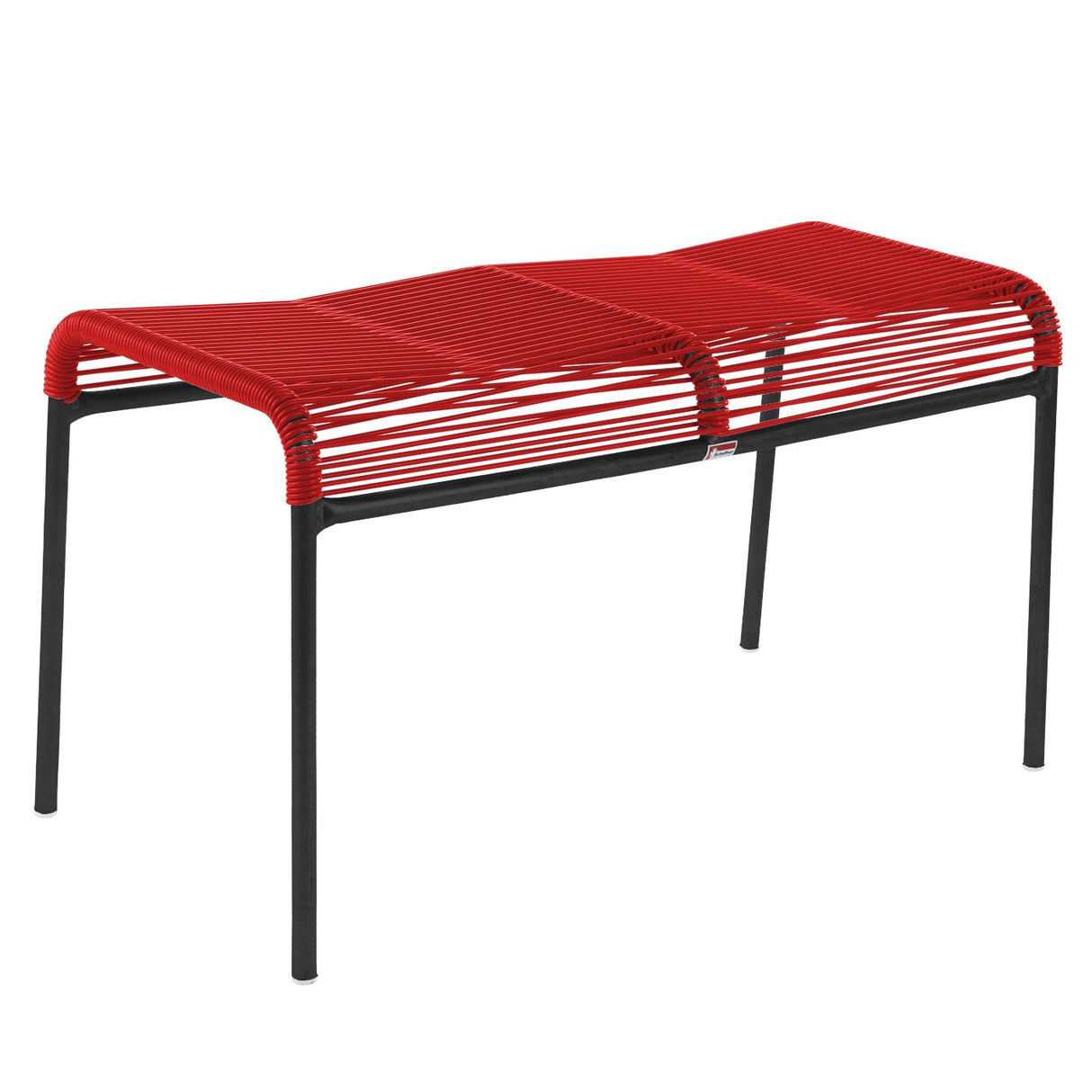 Schaffner Säntis tabouret 2 places Spaghetti Noir 91 Rouge 30