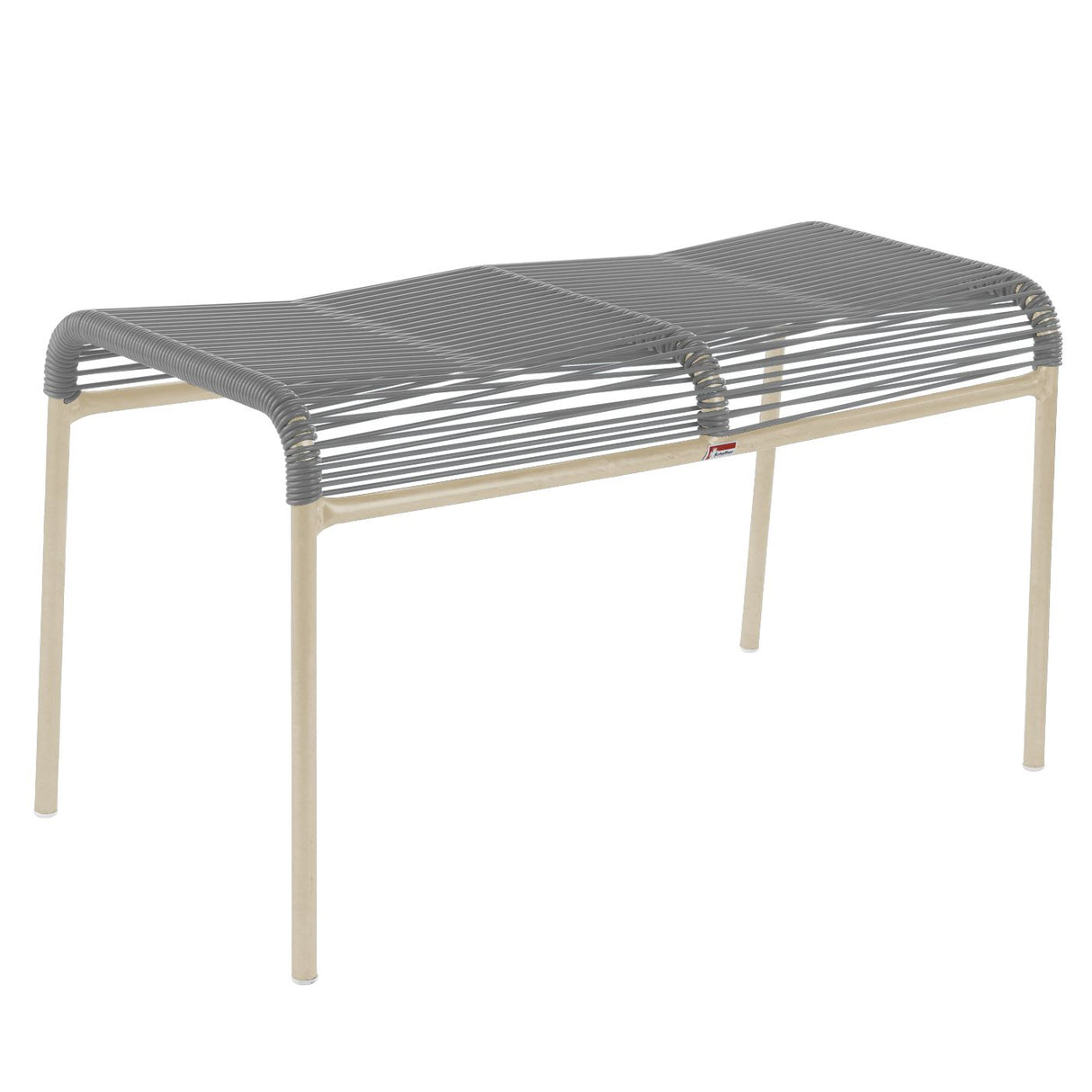 Schaffner Säntis tabouret 2 places Spaghetti Sable Pastel 15 Gris Argent 78