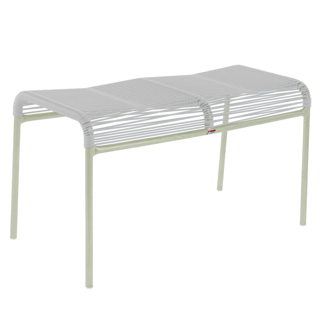 Schaffner Säntis tabouret 2 places Spaghetti Vert Pastel 64 Blanc 90