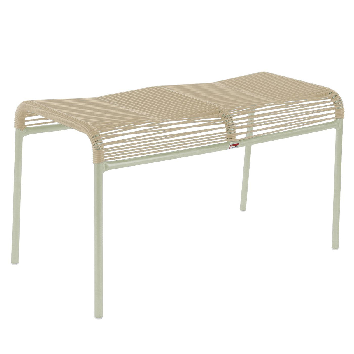 Schaffner Säntis tabouret 2 places Spaghetti Vert Pastel 64 Sable pastel 15